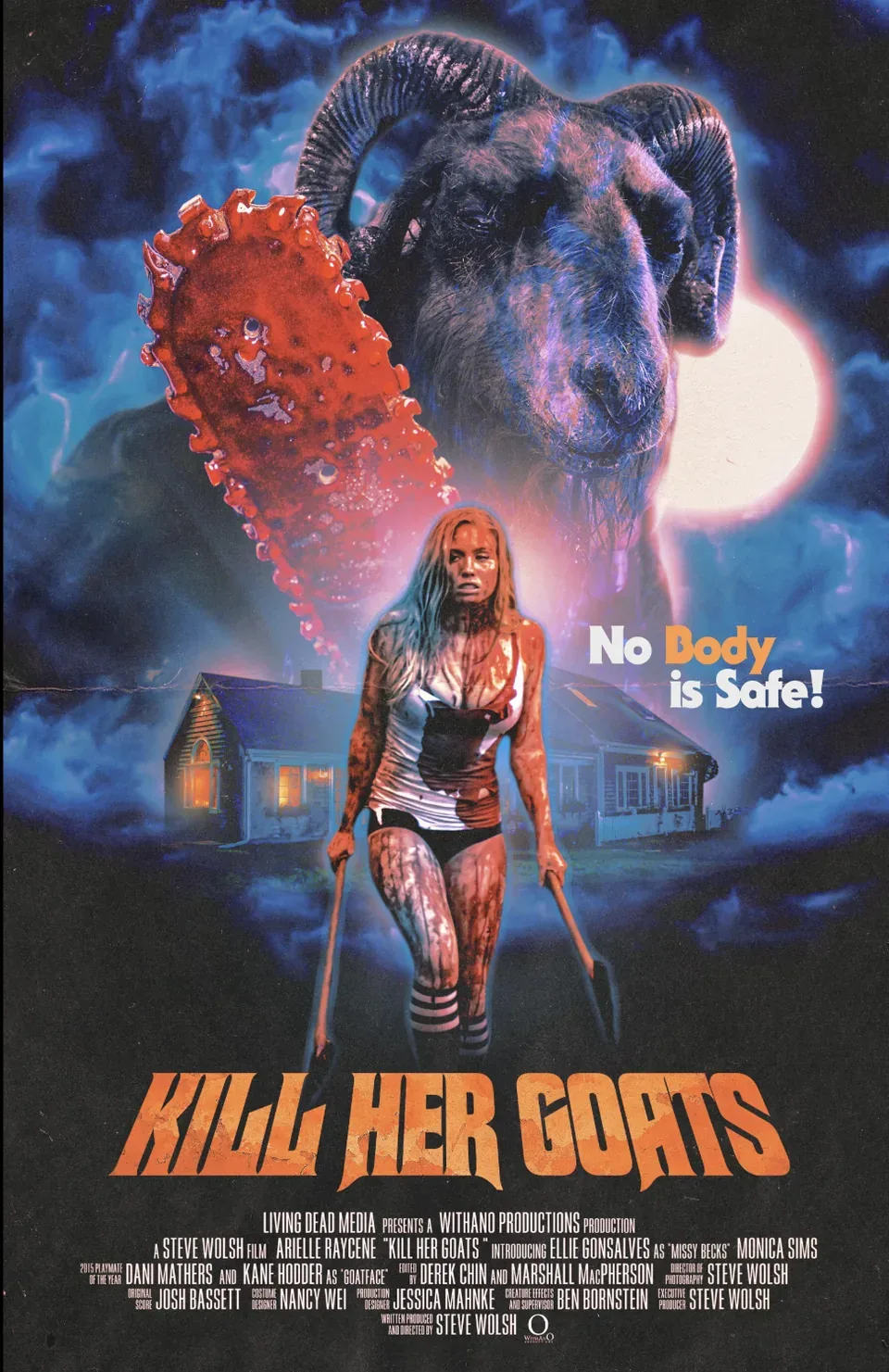 Kill Her Goats (2023) official poster — indie horror feature produced by Guillermo Bale, directed by Steve Wolsh